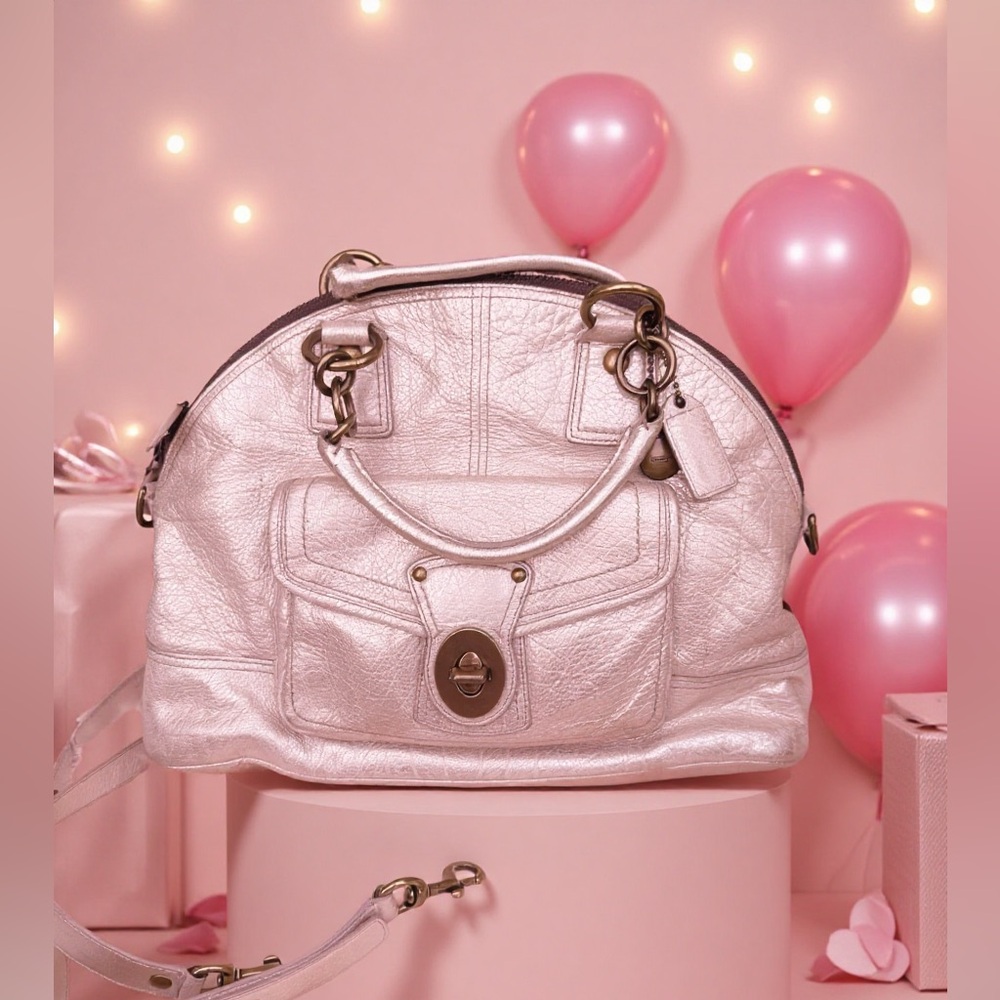 Coach limited edition legacy Francine domed Satchel crossbody/dust bag